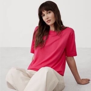 Ann Taylor - Vibrant Pink Short Sleeve Sweater